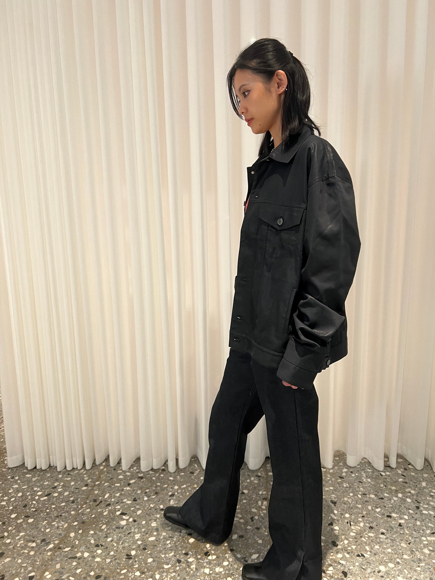 arc us arkus 光澤牛仔外套