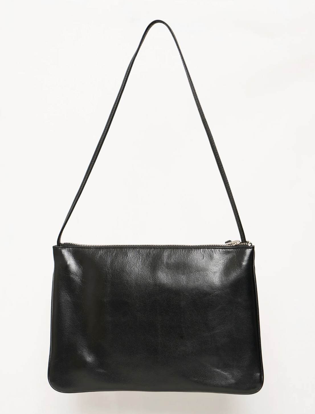 BLACK LEATHER SHOULDER BAG