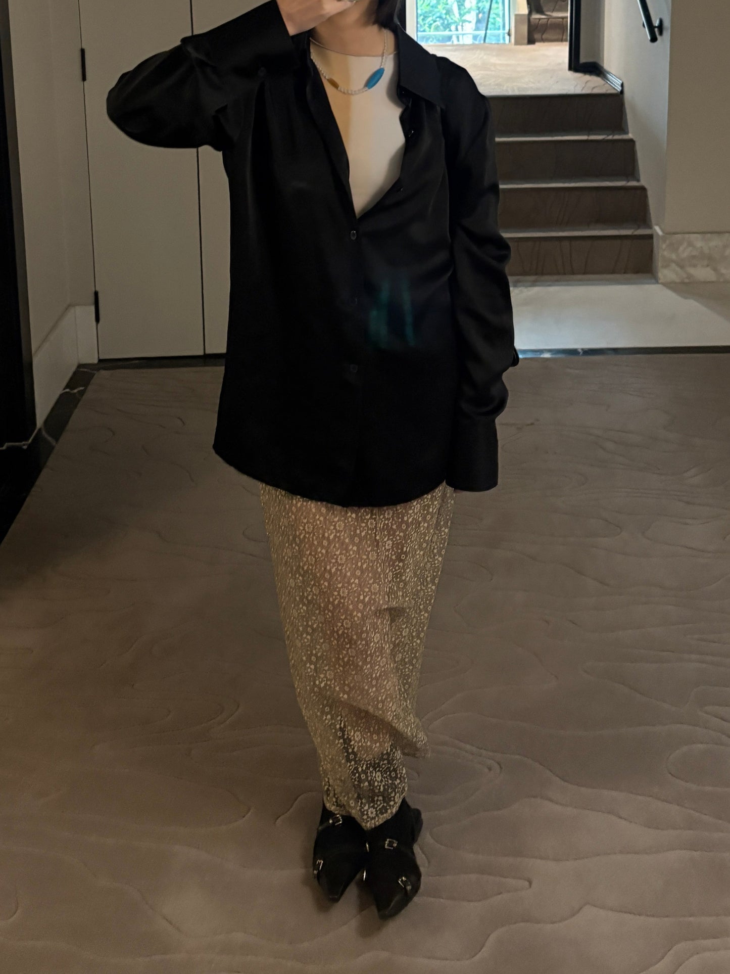 neum 蕾絲直筒長裙