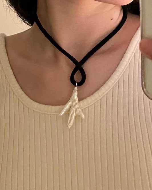 LE MOON 爪型珍珠項鍊