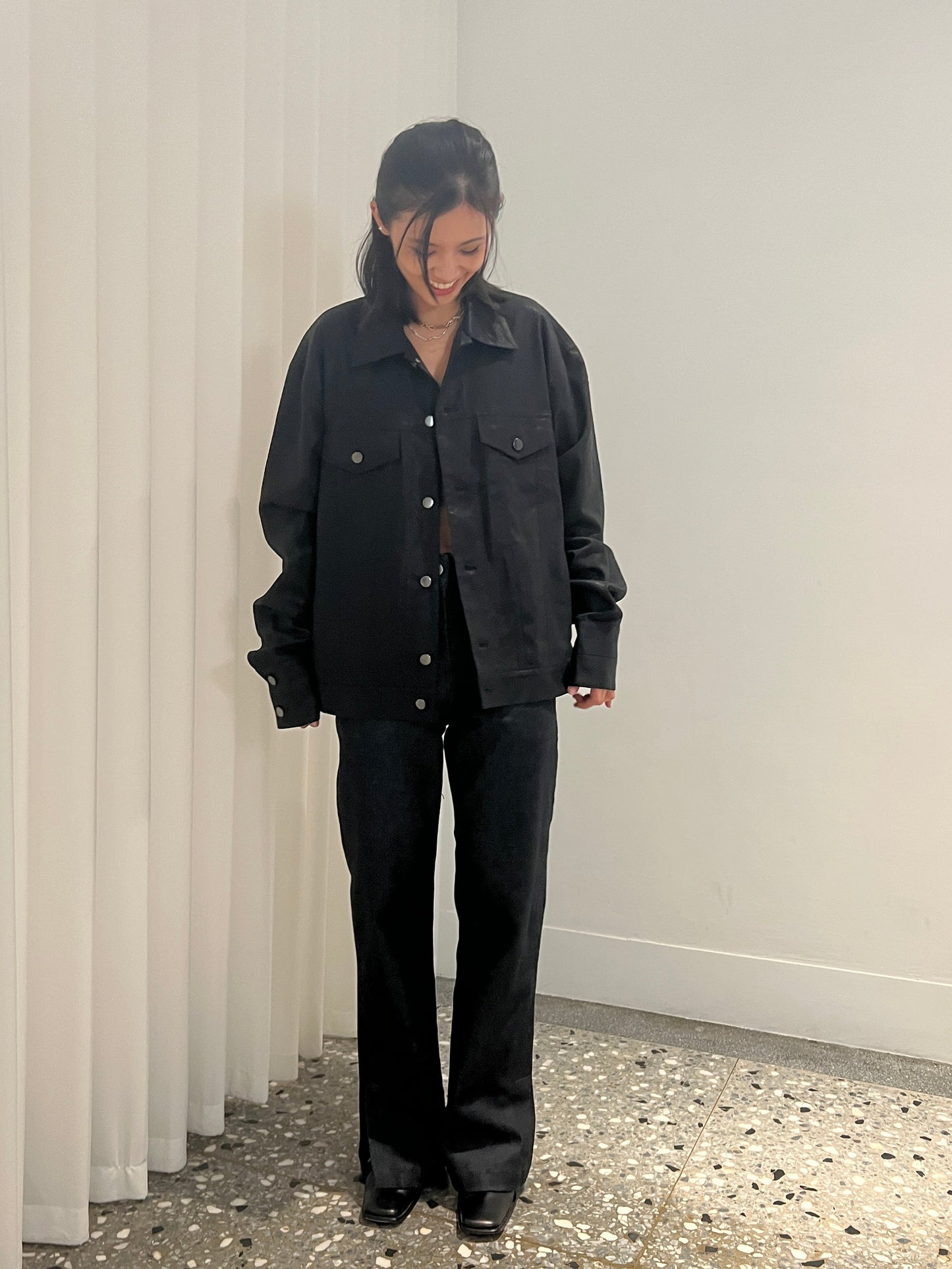 arc us arkus 光澤牛仔外套