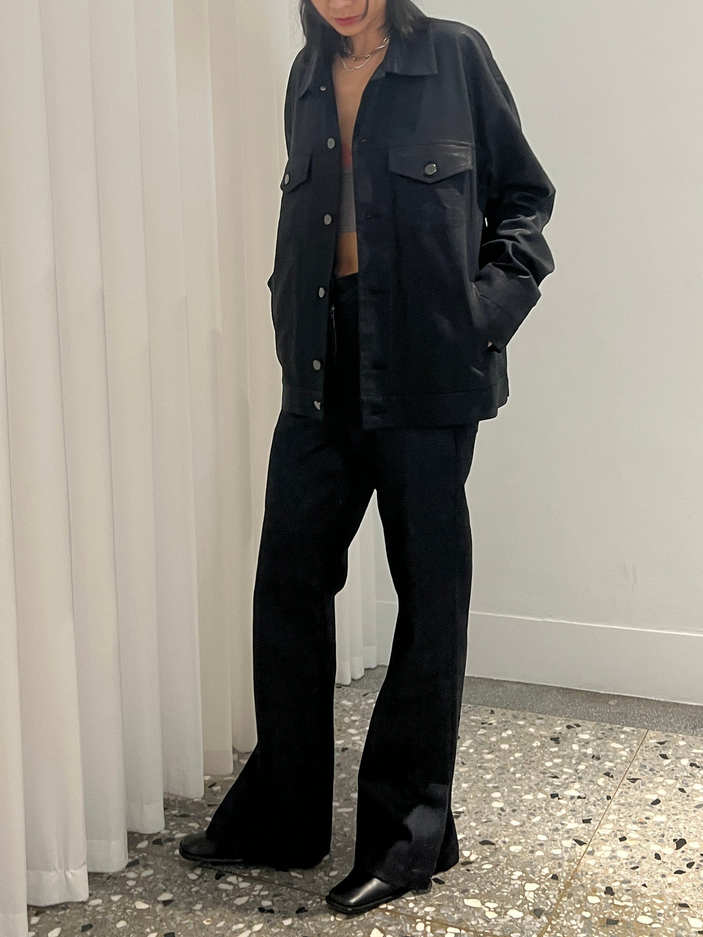 arc us arkus 光澤牛仔外套