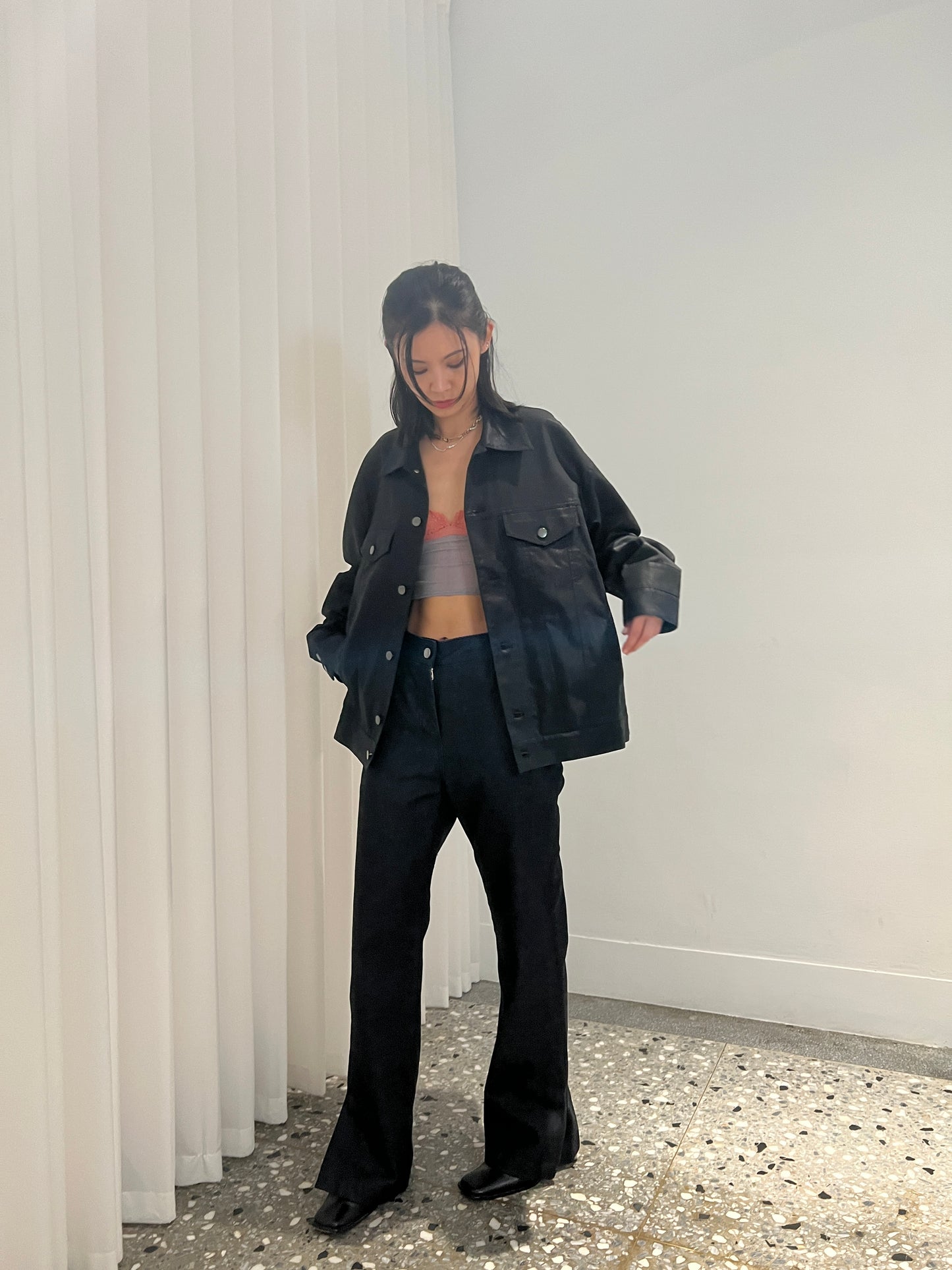 arc us arkus 光澤牛仔外套