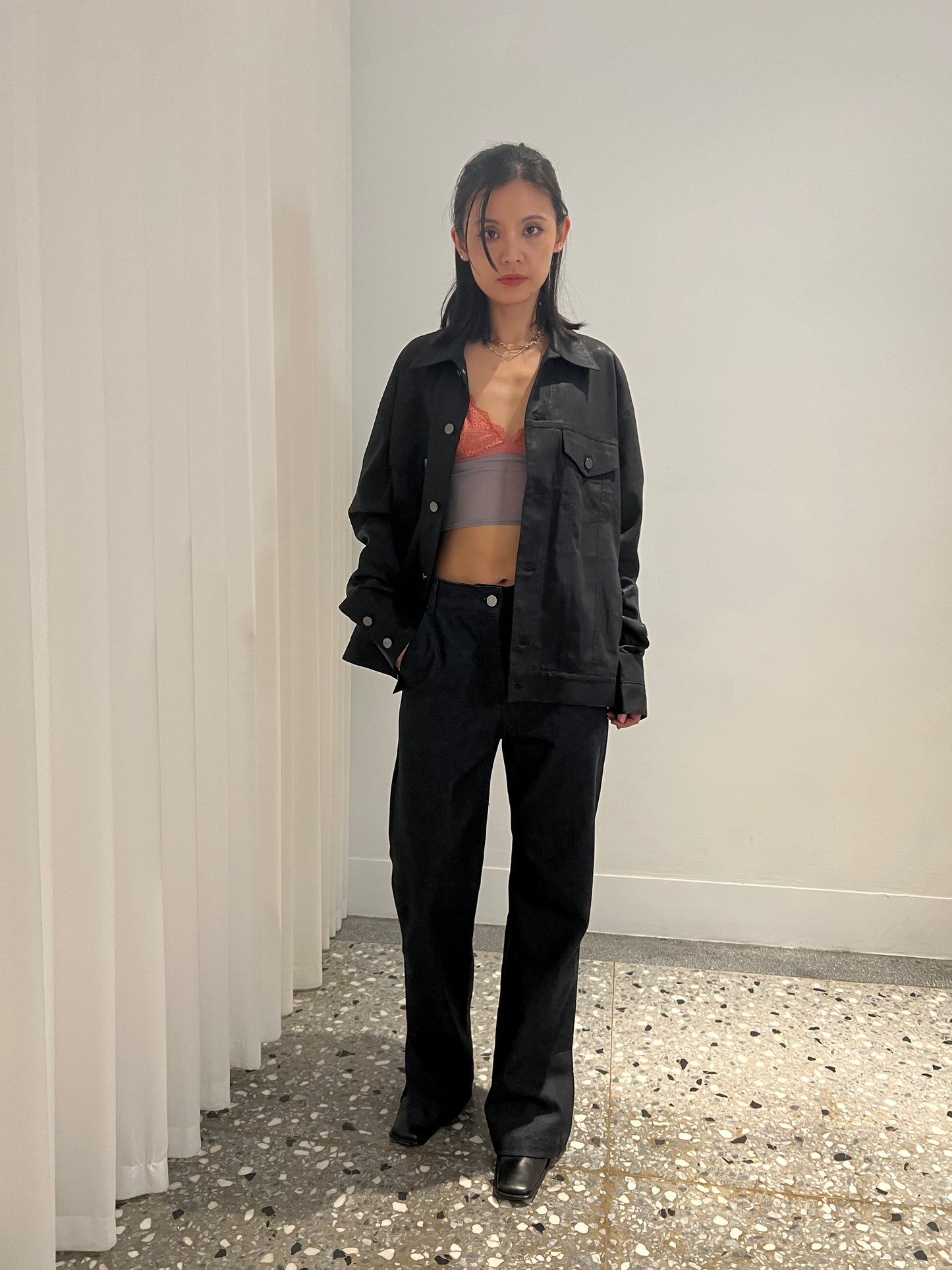 arc us arkus 光澤牛仔外套