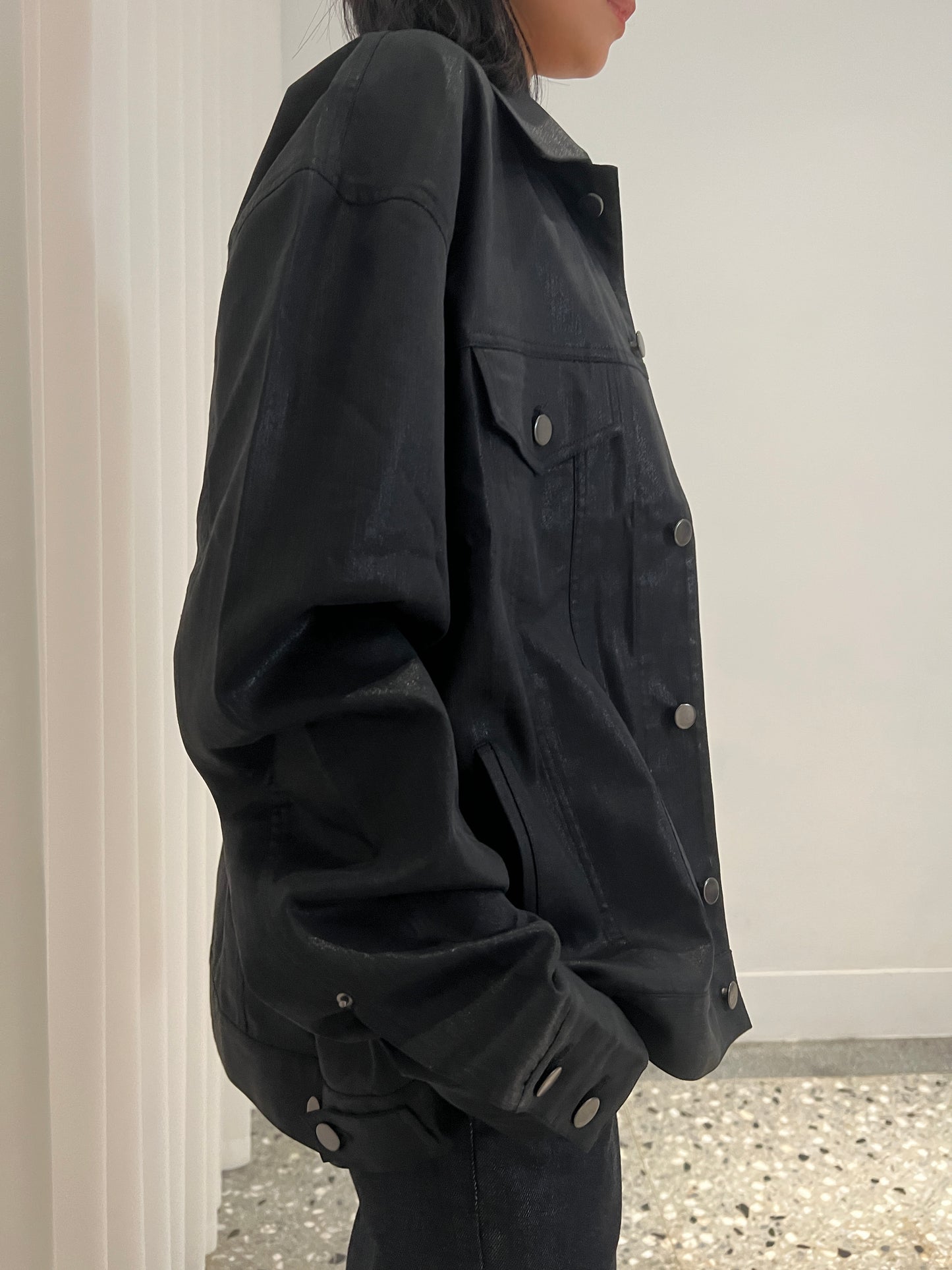 arc us arkus 光澤牛仔外套