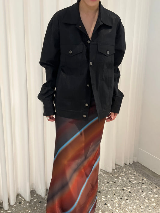 arc us arkus 光澤牛仔外套