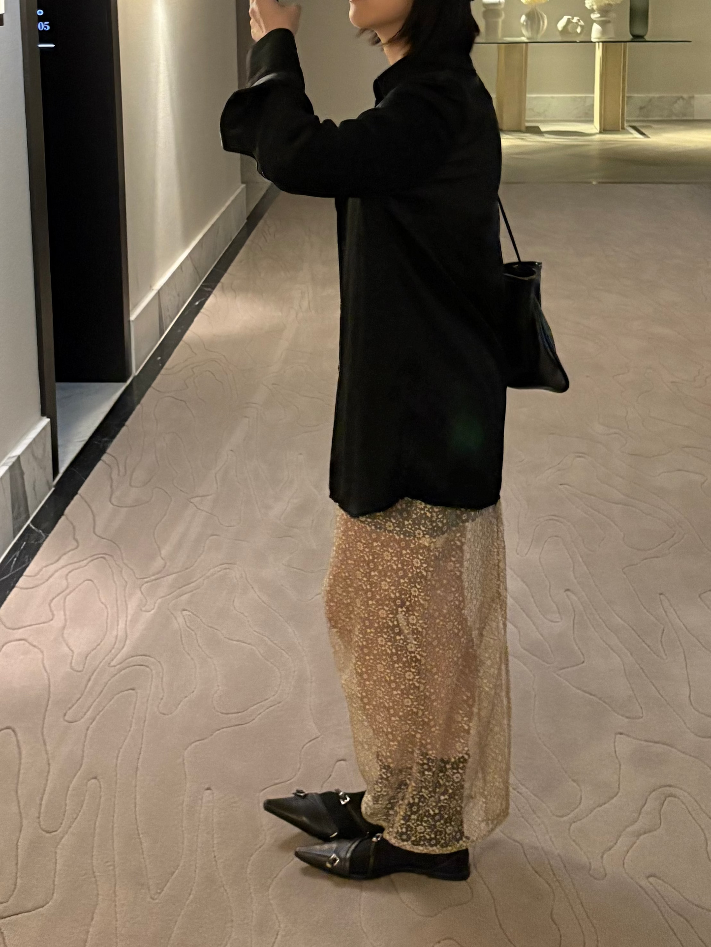 neum 蕾絲直筒長裙