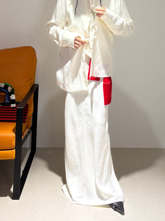 arc us ark 緞面斜裁長裙(三色)